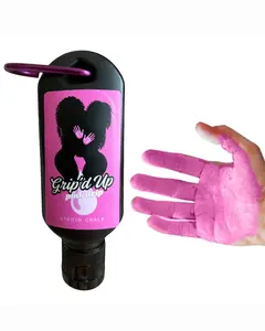 Grip'd Up Pink Liquid Chalk, Sweat Resistant for Weight Lifting, Gymnastics, Rock Climbing, All Activities