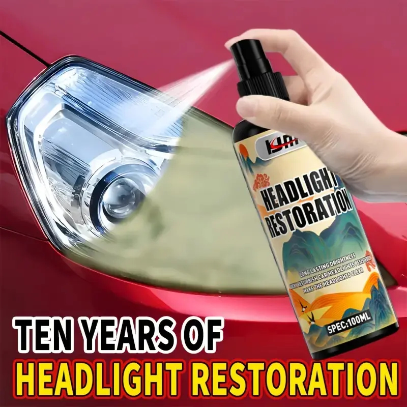 Universal Car Headlight Lens Repair Kit, Innovative Deoxidizer Solution, Quick Fix for Clear Lenses, No Polishing Needed, Automotive