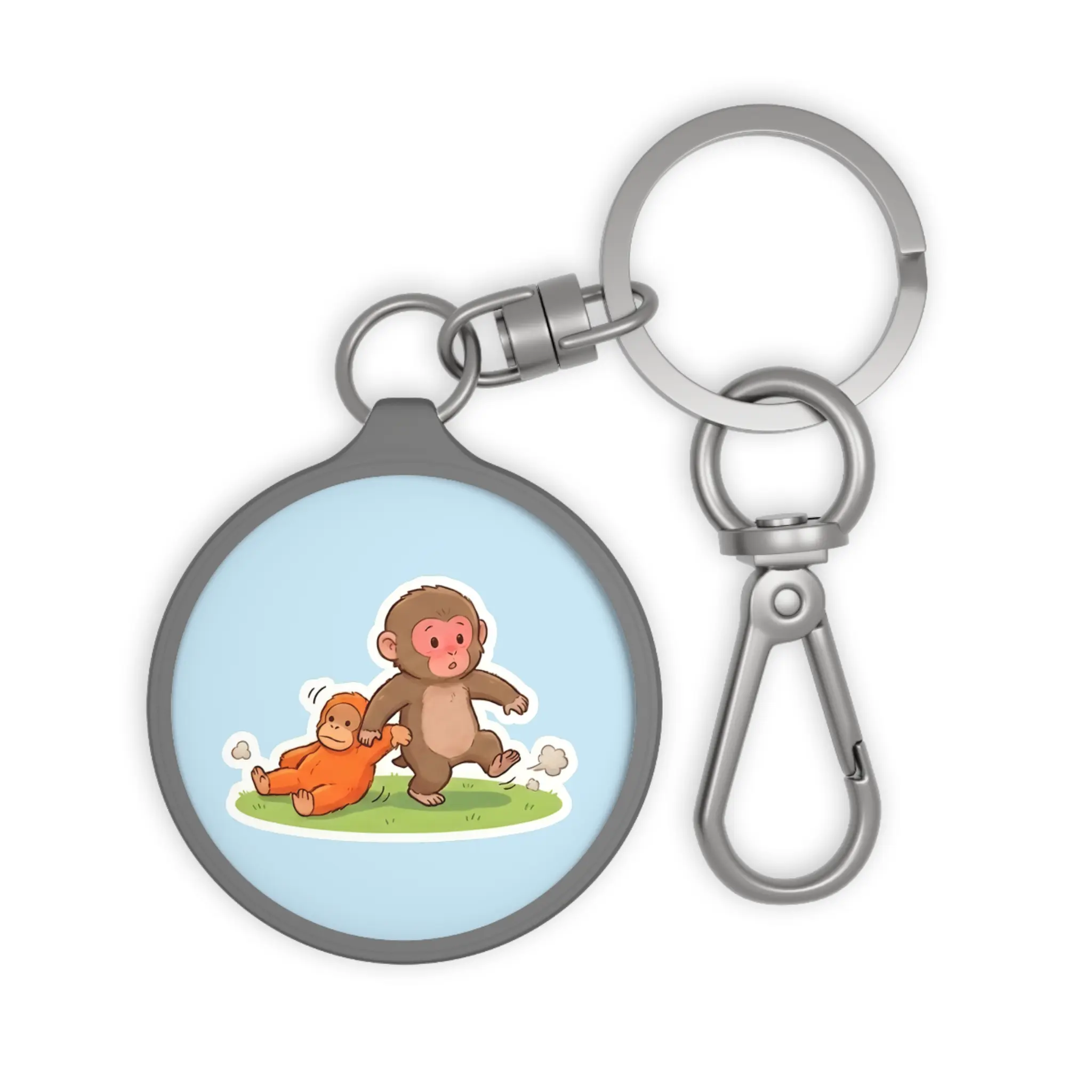 Punch the Viral Monkey Keychain | Cute Kawaii Animal Bag Charm | Funny Internet Meme Gift | Baby Orangutan Backpack Accessory