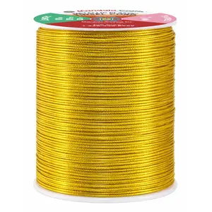 Metallic Cord Tinsel String Rope for Ornament Hanging, Decorating, Gift Wrapping, Crafting