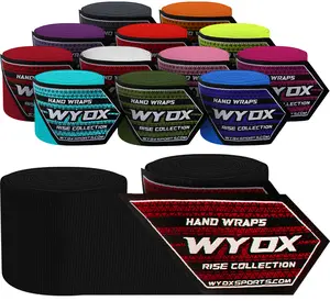 WYOX Mexican Hand Wraps, Elasticated Thumb Loop Bandages Mexican Style Under Mitts Wrist Wrap Protection Muay Thai MMA Kickboxing Martial Arts Punching Bag Training Men Women