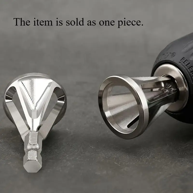 1pc Precision Chamfering Tool, Chuck Drill Tool, Metal Deburring External Chamfering Tool, Grinding Angle Trimming, Suitable For Various Chuck Electric Drilling Tools, Angle Drill Attachment