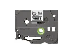 Brother TZe Standard Adhesive Laminated Labeling Tape, - 0.35" x 26.2 ft - Black on White - 2/Pack  BRTTZE2212PK