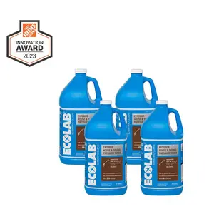 1 Gal. Exterior House and Siding Pressure Wash Concentrate Cleaner; Removes Algae, Mold and Mildew (4-Pack) ECOLAB