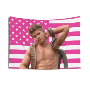 Shirtless Robert Irwin Flag, Robert Irwin Tapestries, Robert Irwin Indoor Wall Tapestries, Indoor Wall Tapestries, Wall Hanging Tapestry, Living Room Decor, Dormitory Decoration Tapestry, 5 * 4.25 Ft Tapestry