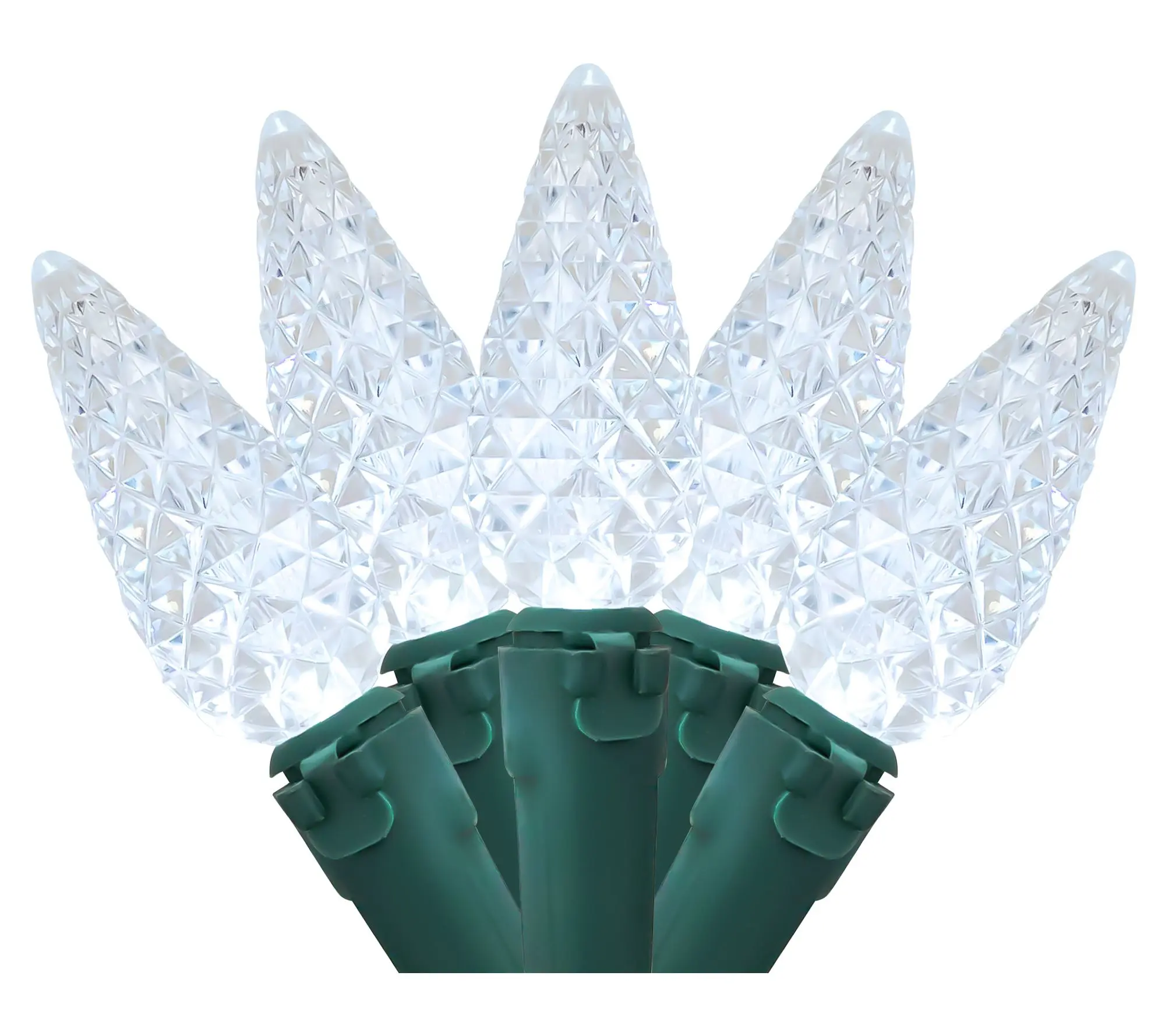 Northlight 200ct LED Faceted C6 Christmas Lights 66.25'