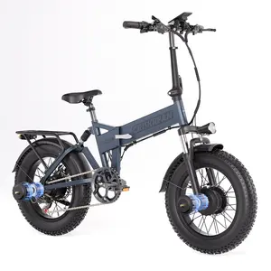749W Dual Motor Electric Bikes for Adults, Folding Electric Bike with 48V 15Ah Removable Battery,20x4" Fat Tire Electric Mountain Bike