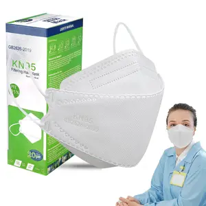 20 Pack White KN95 Face Masks, Breathable Comfortable Disposable Protective Masks, 95% Filtration Efficiency 3D Ergonomic Face Masks for Daily Indoor Outdoor Use
