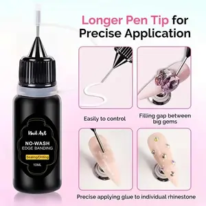 10ML Nail Rhinestone Glue for Nails Super Strong Gel Nail Glue for Nail Charm 3D Nails Bling Gel Decoration Gem Nail Art Diamonds DIY Nail Art Nail Art Supplies