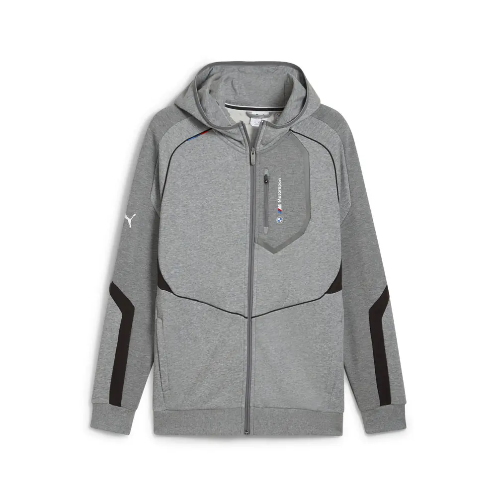 PUMA Mens Bmw M Motorsport Hooded Sweat Jacket Athletic Outerwear Casual - Grey