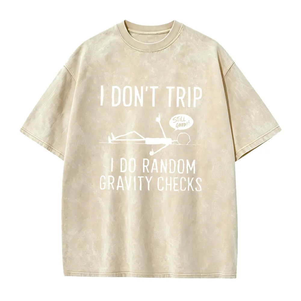 Funny 'Random Gravity Check' Graphic T-Shirt- Unique Humorous Design Suitable for Casual Wear, Perfect for Comedy Enthusiasts and Fashion Outfits, Blend T-Shirt