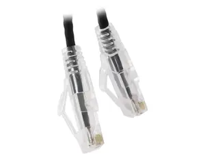Nippon Labs 28 AWG Snagless Ultra Slim Cat6  Ethernet Patch Cable - Network Internet Cord - RJ45, Stranded, 550Mhz, UTP, - 20ft, Black