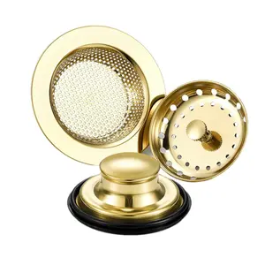 Drainage Management Kit Gold Sink Basket Home Improvement Clog Prevention Drain Strainer Multifunctional Sink Use Does not apply