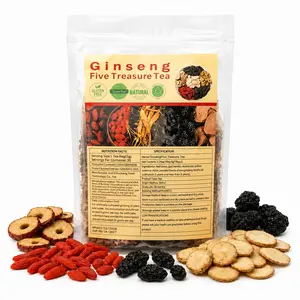 Kidney Tea Formula Ginseng Six Treasure Tea, 90bags Beverage, Traditional Healthy Kidney Cleansing Tea for Men & Women,Combination Scented Tea, Treasure Tea, Red Date Wolfberry Tea, Men's Tea, Health Tea, Mulberry Herbal Formula Health detox
