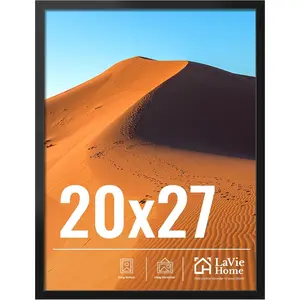 20x27 Picture Frame for Wall Display, 20x27 Black Picture Frame with HD Plexiglas, 20 x 27 Poster Frame 1 Pack, Display Frame for Vertical or Horizontal, Classic Collection
