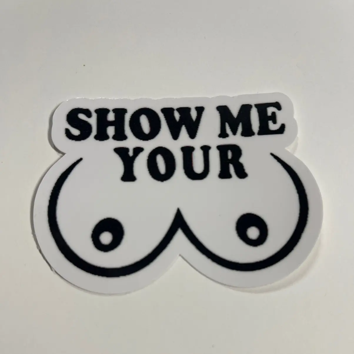 2 pack - 2.25 x 3’ Show Me Your B**bs” Vinyl Deca