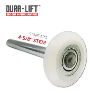 Ultra-Quiet 2" Nylon Garage Door Roller with Precision 13-Ball Bearing on 4" Stem (10 Pack)