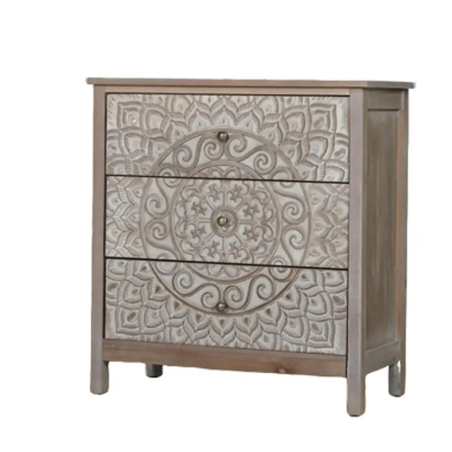 [LIVE] 3-Drawer Dresser with 3 Chests of Drawers, Farmhouse Accent Cabinet, Easy to Assemble, Ideal for Modern Household Use Furniture Springtok Desig