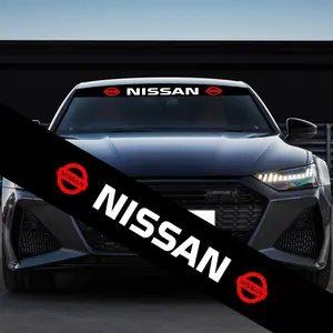 Car Windshield Sunshade Sticker, UV Protection Film for Nissan Vehicles, Easy Install Car Accessories, Durable PVC Material, Uv Protective Sunshade