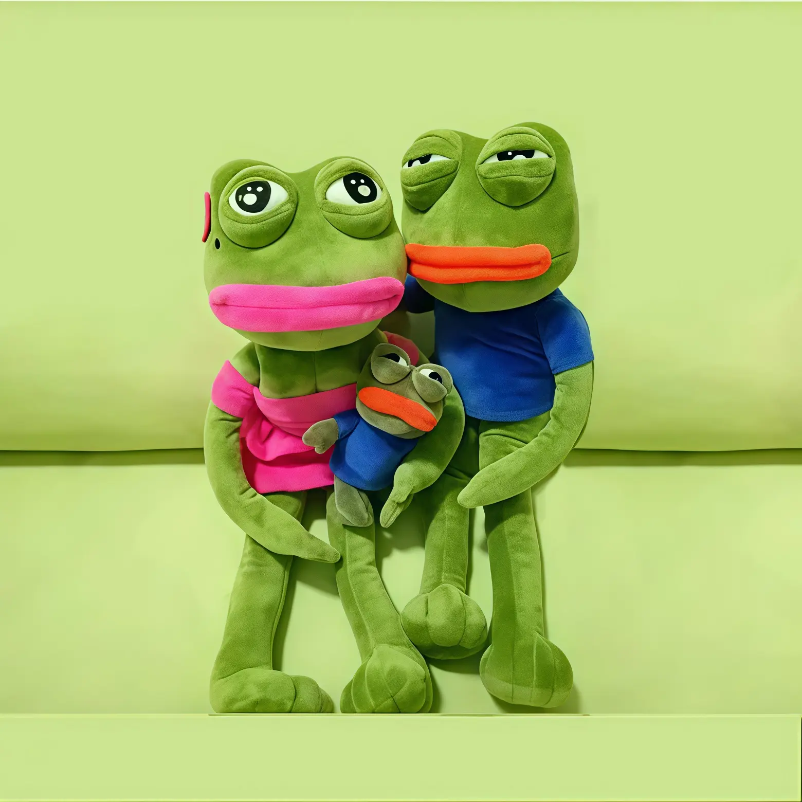 45cm/17.72inch Animal Sad Frog Plush Toy Soft Stuffed Pillow Magic Expression Pepe The Sad Frog Plush Doll Birthday GIfts For Girls Boys