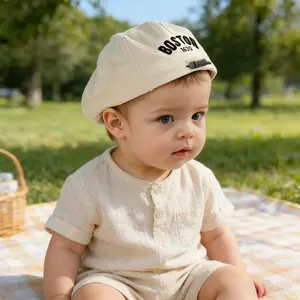 Unisex Beret Hat for Kids, Adjustable Sun Hat for Outdoor Activities, Perfect for Ages 1-3, Ideal for Hiking, Sports, and Bicycling
