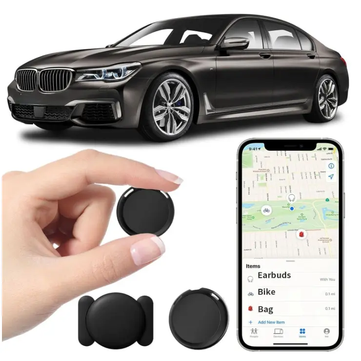 GPS Tracker for Vehicles,1PCS Car GPS Tracking Device,Mini Hidden Car Tracker Device Ith Magnetic Case,Work with Find My (iOS Only),Tracker Device for Vehicles,No Monthly Fee Car GPS Tracker Steel