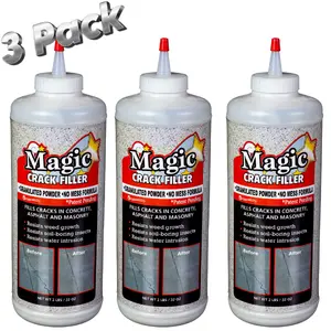 3 Pack Magic Crack Filler - High-Performance Filler for Concrete, Stone, Masonry, and Asphalt!! 3 Pack Magic Crack Filler - High-Performance Filler for Concrete, Stone, Masonry, and Asphalt!!
