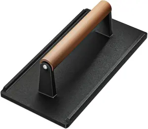 Cast Iron Grill Press-1PCS, Heavy Duty Bacon/Burger/Griddle/Chef Press with  Handle, Perfectly Grilled Steak,Meat,Sandwich,, 2.25lbs Cooking Weight,Rectangle(8.27"4.25"3.35in)