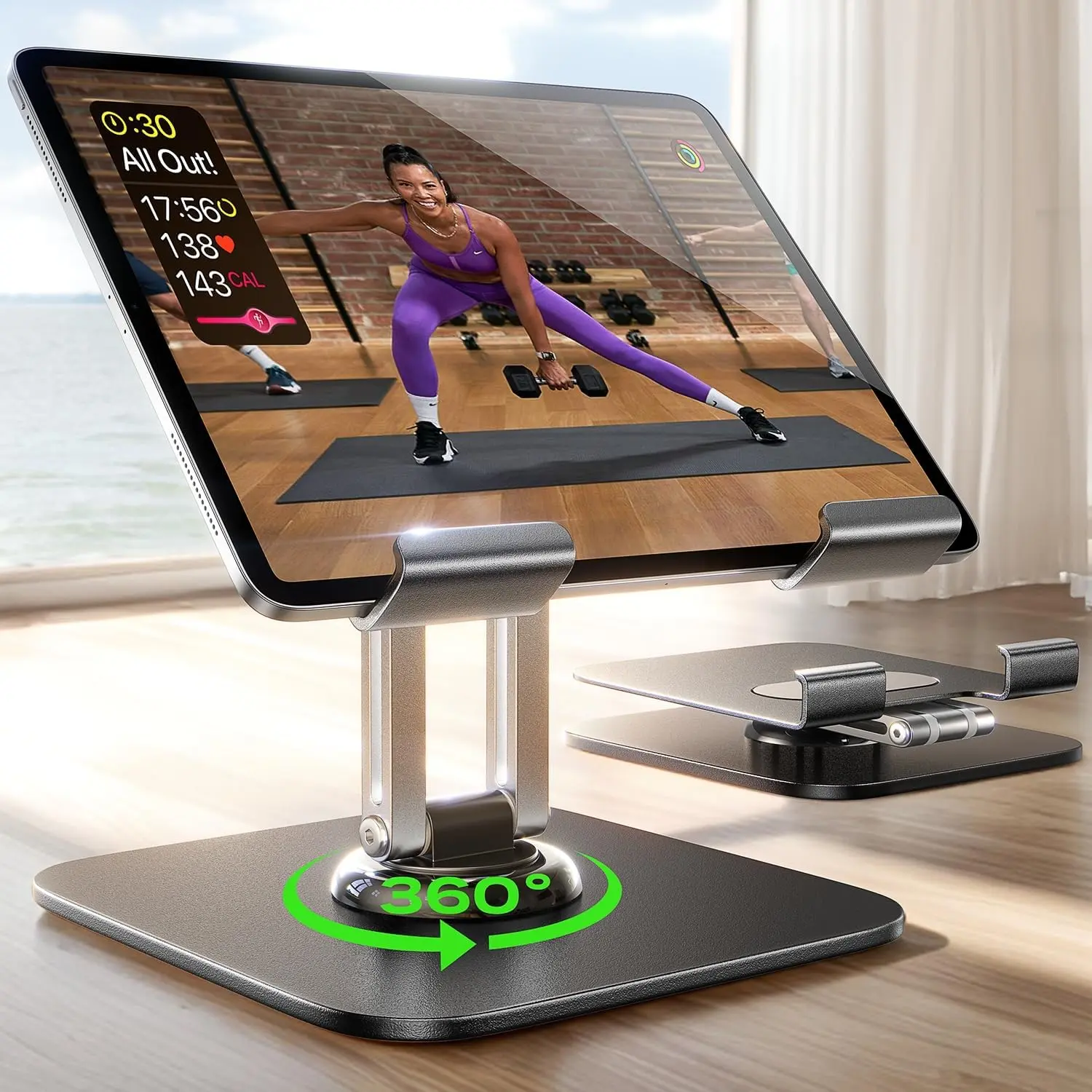 Adjustable Tablet Stand, Rotatable Tablet Holder, Desktop Tablet Stand, Mobile Tablet Stand, Tablet Phone Stand, Tablet Mount Stand for iPad Pro 13 12.9 11, Switch, Kindle, Monitor, PS, iPad Accessories