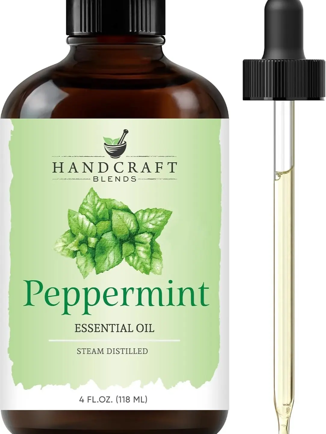Peppermint Essential Oil - Huge 4 Fl Oz Steam Distilled, Premium Grade for Diffuser, Aromatherapy, Skin, Massage, Candle & Soap Making Fragrance