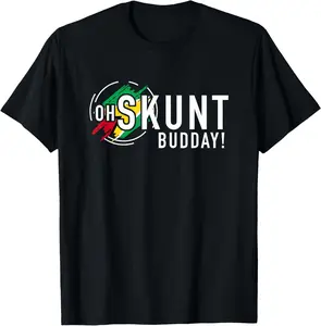 100% cotton Unisex Skunt with Guyana Flag Funny Patriotic design T-Shirt