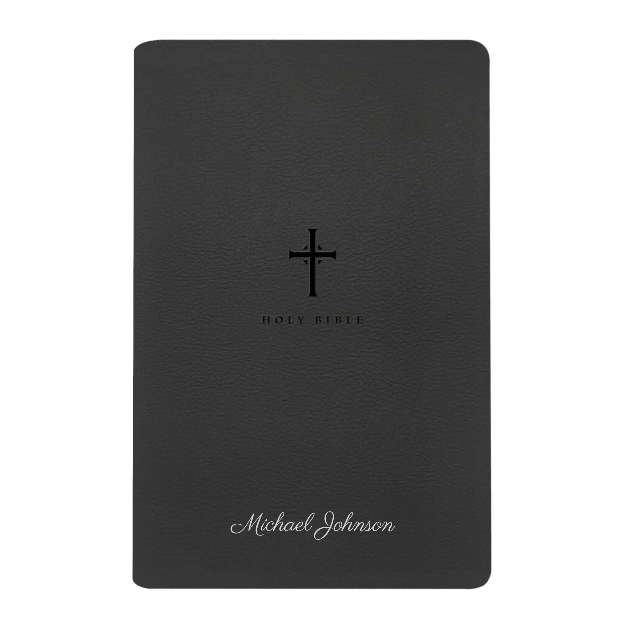 Custom NLT Black Standard Size Thinline Personalized Holy Bible Large Print - tiktok