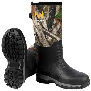 Snake Boots for Men, Waterproof Hunting Boots, Insulated Rubber Boots, 6mm Neoprene Work Boots for Outdoor, Farming, Gardening and Fishing
