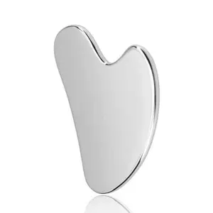 1pc Custom Laser-Engraved Stainless Steel Facial & Body Massage Tool - Heart-Shaped Design, Durable Metal Face/Body Massager for Home Spa, Salon, Gift with Elegant Gift Box, Massage Supplies, Sleek Appearance, Compact Size, Facial Beauty Massagers