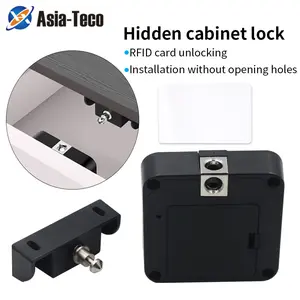 Smart Electronic Drawer Lock Invisible RFID IC Card Cabinet Locker NFC Unlock Intelligent Keyless Sensor Lock Easy To Install