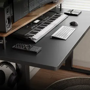 Electric Height-Adjustable Home Office Workstation - 63"x24" Sit-Stand Desk with Smart Memory Control, Quiet Motor, Cable Tray - Ideal for Remote Work