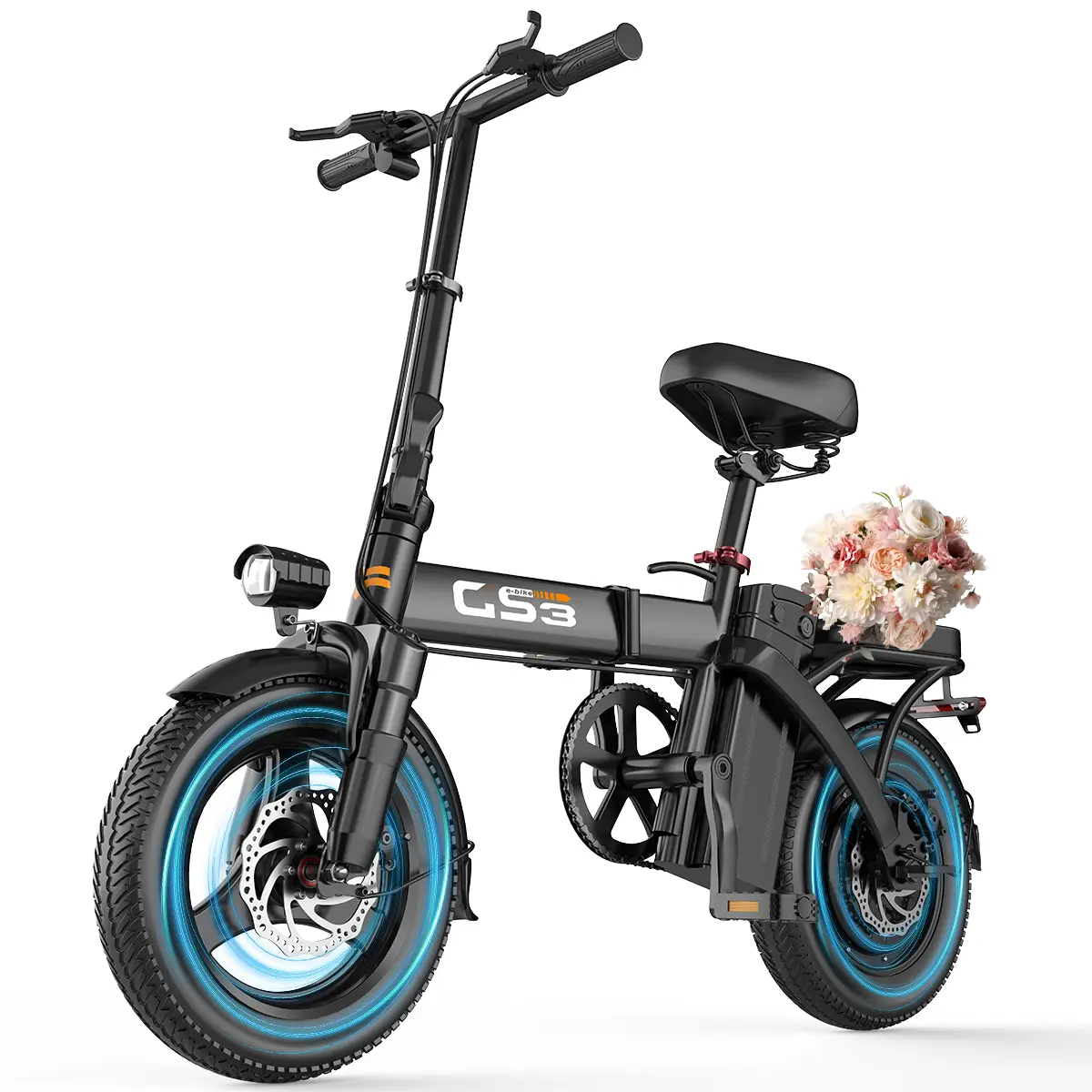 Cheapest Electric Bike, 500W Peak Power, 20 MPH Top Speed, 14" Pneumatic Tires, Dual Seat, Single Brake Lever, Height-Adjustable Seat (Sports & Outdoor Cycling Equipment),tiktok shop back to school