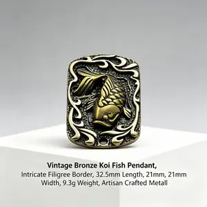 2026 Fashion Brass “Fish Leaping Dragon Gate” Pendant — Copper Carp Hanging Charm, DIY Car Interior Hanging Ornament, Belt Accessory