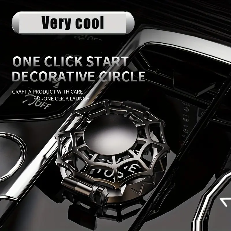 One-Button Start Button Protector Cover, Metal Scratch-Resistant Guard, Universal Car Ignition Switch Decorative Cap, Easy Installation, Automotive Decoration, Car Interior Decor, Car Accessories Interior