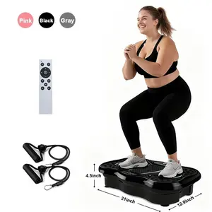 HopHorse High-Power Vibration Plate Exercise Machine Oscillating plate 300 lbs Weight Capacity Bluetooth Remote Control 3-in-1 Indoor Home Gym Fitness Equipment with 2 Resistance Bands