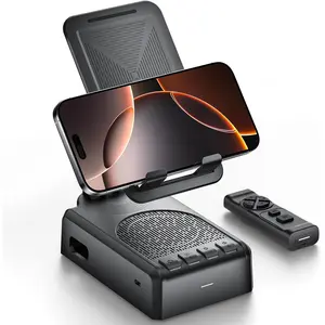 Cell phone stand with bluetooth speaker and remote controlvideo controlcamera controlportable bluetooth speaker for home and outdoorsall day playtimecompatible with iosandroidbirthday gift