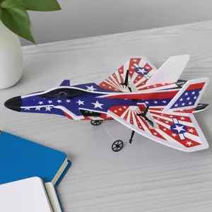 RC Plane 2.4GHz Remote Control Airplane with LED light, Foam RC Aircraft Glider with 3D Flip, 3 Batteries, Easy to Fly for Adults Kids RC Planes for Kids Adult  Remote Control Aircraft