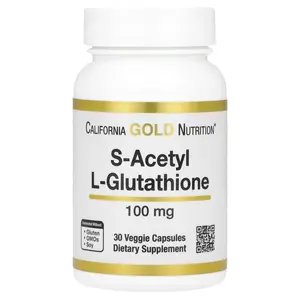 California Gold Nutrition S-Acetyl L-Glutathione, 100 mg, 30 Veggie Capsules