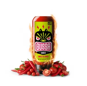 Gussa SPICY & sweet Sauce -️ Seriously Spicy Sriracha Style Sauce That Brings the Heat - 16 oz - Vegan, Non-GMO, No Preservatives, Gluten-Free