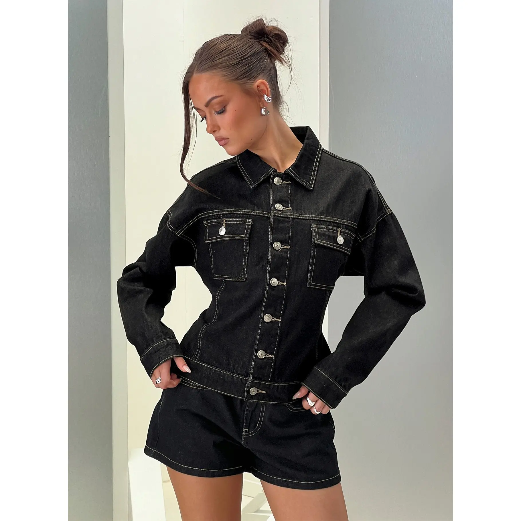 Caresse Cinched Denim Jacket Raw Denim Caresse Cinched Denim Jacket Raw Denim