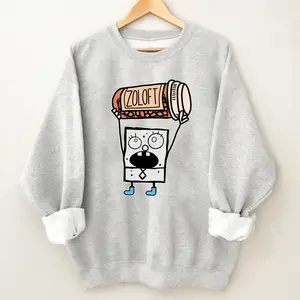 Zoloft Doodlebob, Doodlebob Shirt, mental illness, mentally ill, funny tee shirts for men, shirts for women, graphic tee Sport