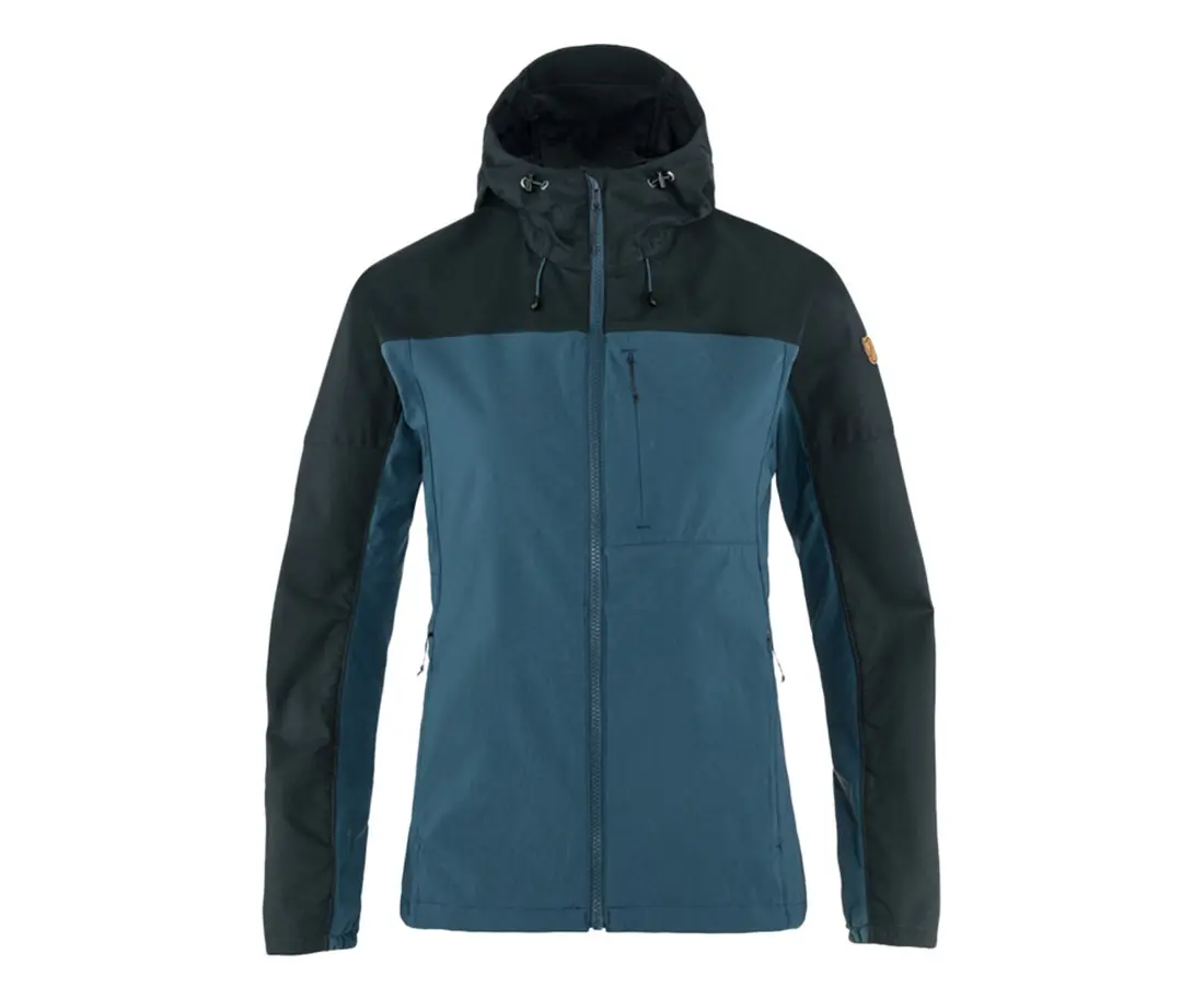 Fjall Raven Abisko Midsummer Women's Long-Sleeve High-Neck Outdoor Climbing Functional Jacket, Chest-Pocket Outerwear for Luggage & Bags Companion Use