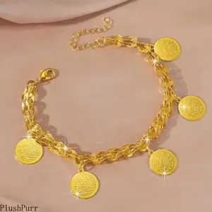 Women's Phoenix Tail Coin Bracelet | Vintage Coin Charm Bracelet | The Perfect Valentine's Day Gift for Her | Bohemian-Style Jewelry for Everyday Wear and Special Occasions
