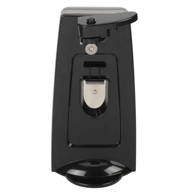 Can Opener and Knife Sharpener, Bottle Opener with Removable Cutting Lever Black