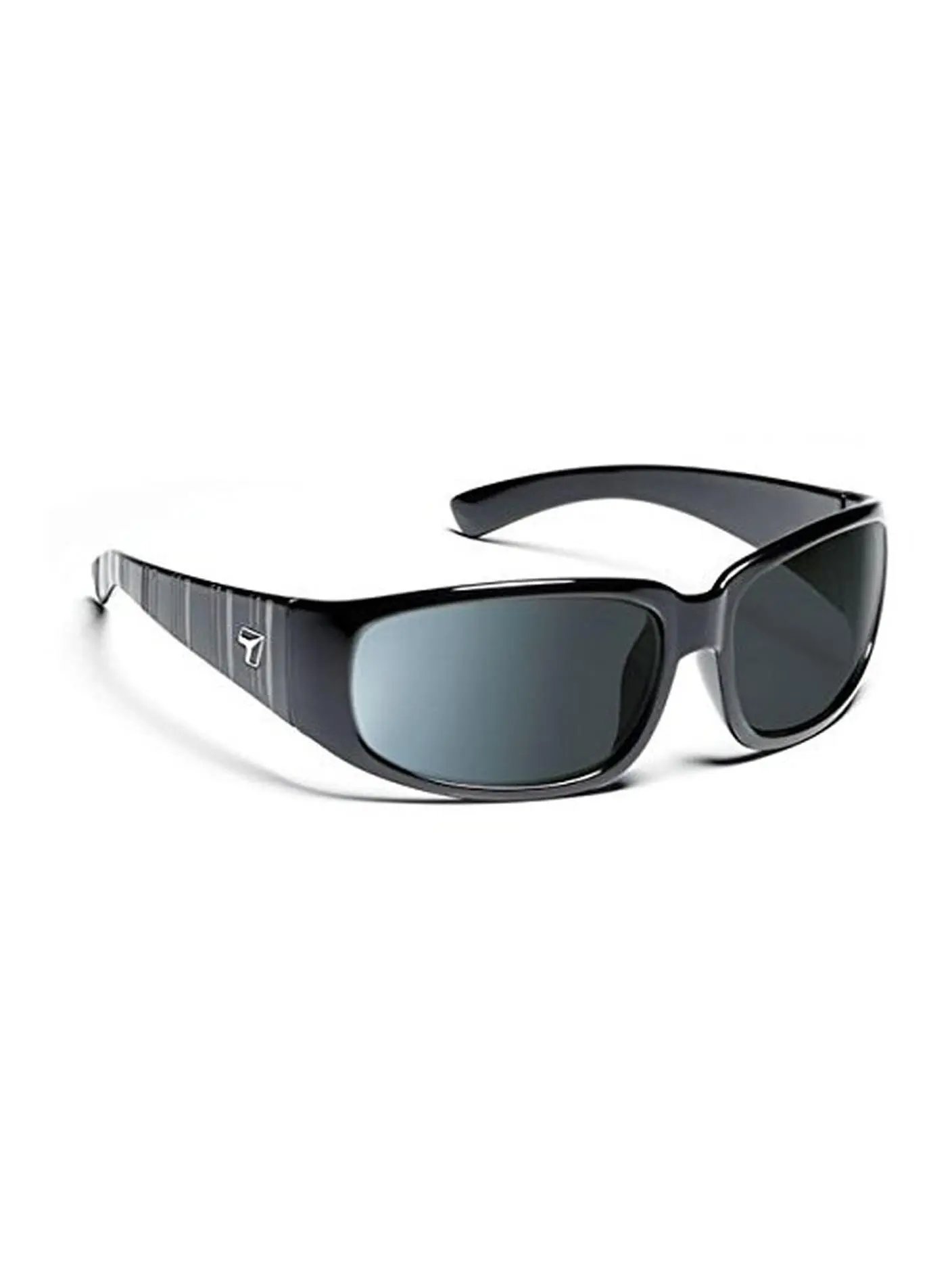 Duke Sharp View Polarized Copper Sunglasses - Large, Extra Large Sizes, Elegant and Flare Design, Glossy Black and Mahogany Frames, with Leash and Cleaning Cloth